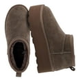 thumbnail image 1 of Cushionaire Hippy Women’s Suede Platform Ankle Boots – Water-Resistant Genuine Suede, Faux Fur Lining, Cozy Winter Slip-On Design, Comfortable Footwear with Wide Widths Available, 1 of 5