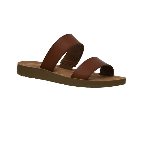 CUSHIONAIRE Women's Imelda 2 Band Slide Sandal  Memory Foam