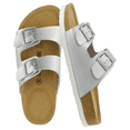 thumbnail image 1 of Cushionaire Lane Cork Footbed Sandals for Women – Comfortable Double Buckle Slip-On with Genuine Suede Footbed & Arch Support | Slides for Women, 1 of 20