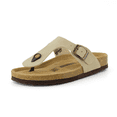 thumbnail image 1 of Cushionaire Leah Thong Sandals for Women - Cork Footbed Flip Flops for Women with Memory Foam and Adjustable Buckle Strap, 1 of 26