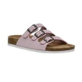 thumbnail image 1 of Cushionaire Lela Cork Footbed Sandal for Women - Triple Band Slide Sandal with Genuine Suede Insoles and +Comfort, 1 of 5