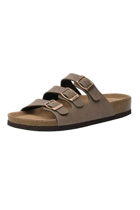 Women's Lela Cork footbed Sandal with +Comfort, BROWN 8