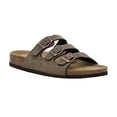 thumbnail image 1 of Cushionaire Lela Cork Footbed Sandal for Women - Triple Band Slide Sandal with Genuine Suede Insoles and +Comfort, 1 of 6