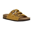 thumbnail image 1 of Cushionaire Lela Cork Footbed Sandal for Women - Triple Band Slide Sandal with Genuine Suede Insoles and +Comfort, 1 of 6