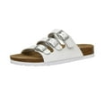 thumbnail image 1 of CUSHIONAIRE Women's Lela Cork footbed Sandal with +Comfort, White 7 W, 1 of 5