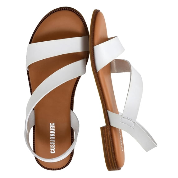 Cushionaire Lido Slingback Sandals for Women, Casual Open Toe Slip-On Design with Cushioned Footbed