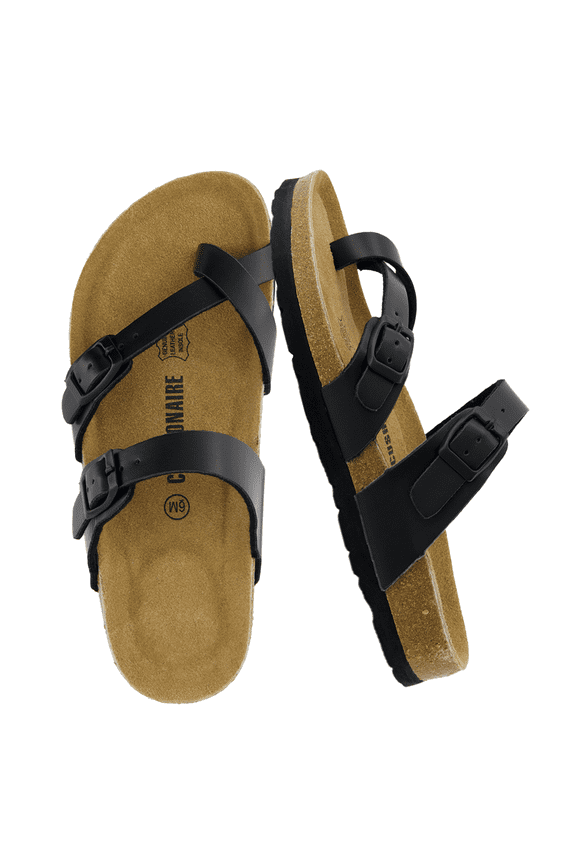 Luna Cork Footbed Sandals for Women – Comfortable Slip-On Women's Shoes with Genuine Suede Footbed & Arch Support | Slides for Women