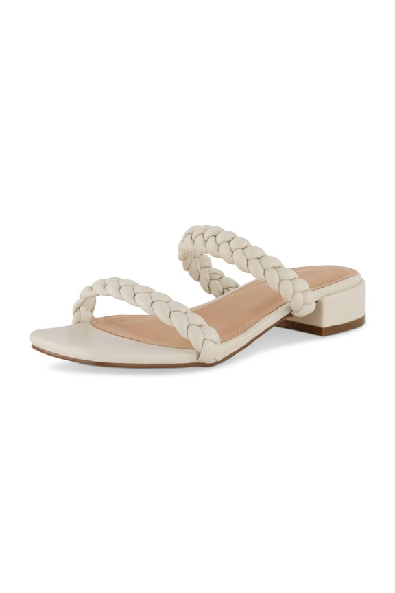 Women's Neptune Braided Low Block Heel Sandal +Memory Foam