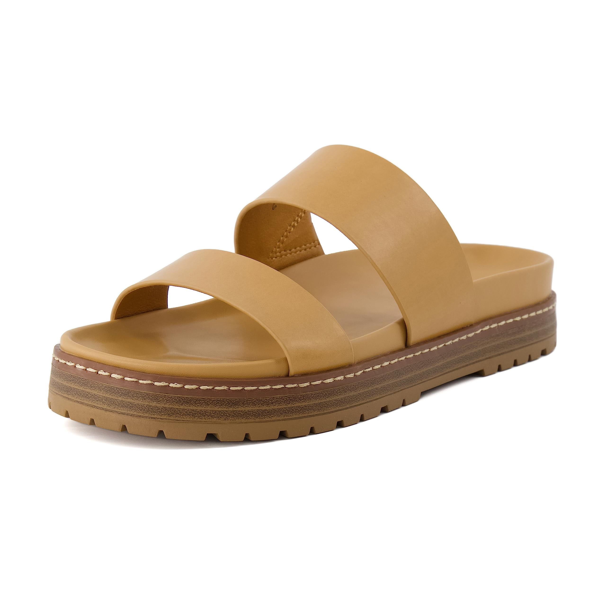 CUSHIONAIRE Women's Noho flatform footbed sandal with +Comfort, Wide ...