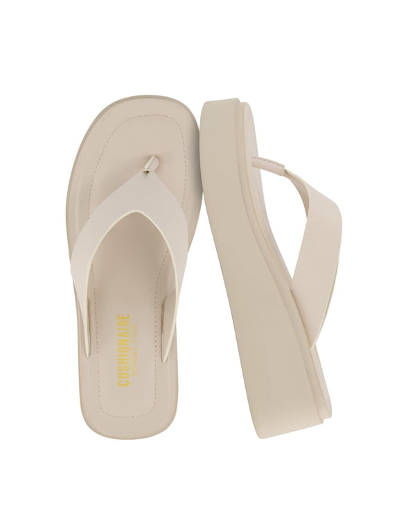 Pippin Chunky Platform Flip Flops - Stylish Wedge Thong Sandals for Women with Cushioned Footbed and Durable Flatform Sole