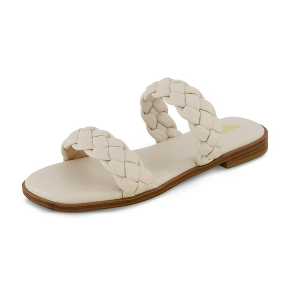 CUSHIONAIRE Women's Vicki Braided Slide Sandal +Memory Foam
