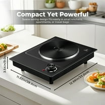 CUSI Commercial MAX Electric Hot Plate, Compact Stainless Steel Burner with Temp Control for Home Cooking