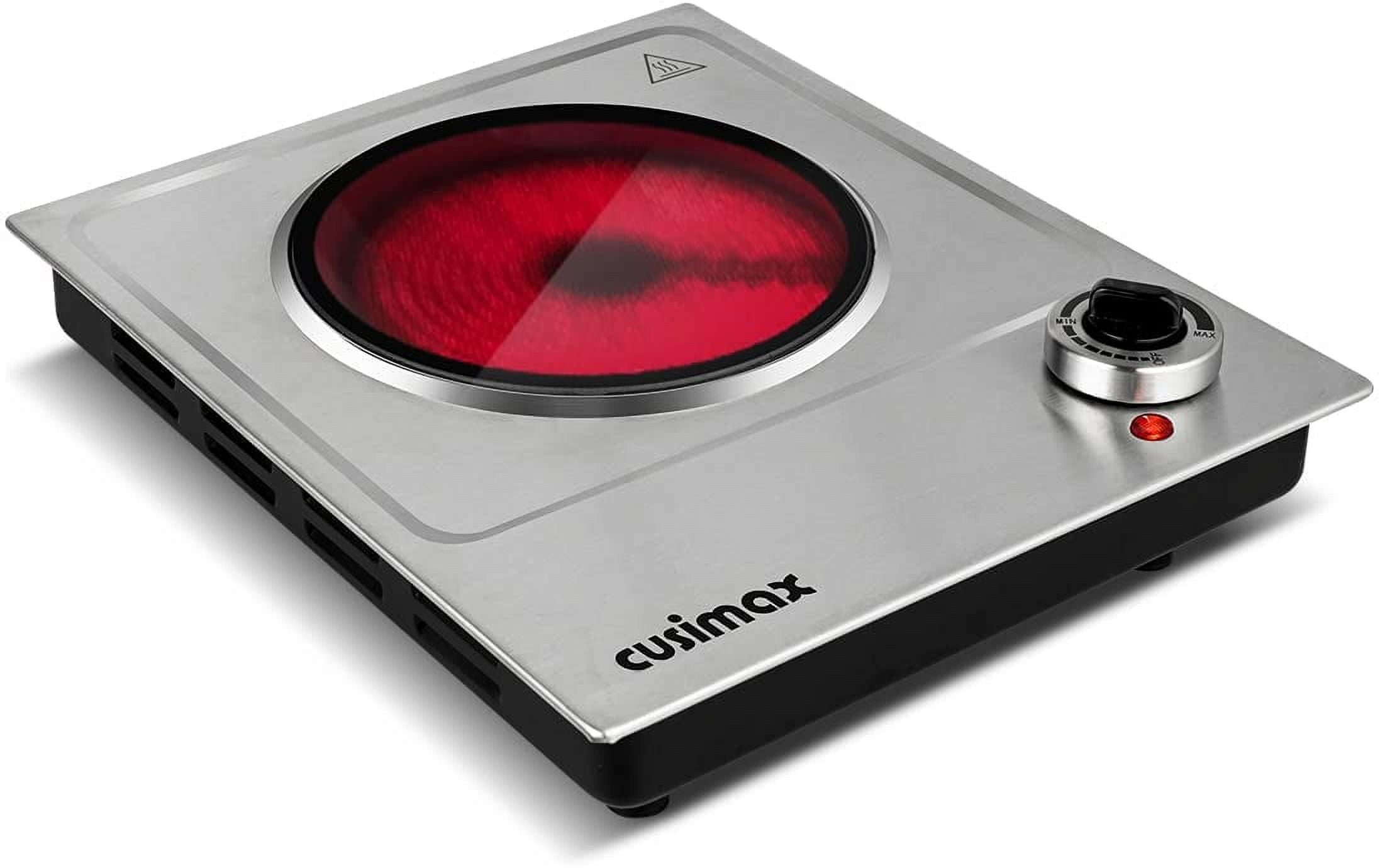 CUSIMAX 1800W Ceramic Electric Hot Plate for Cooking Dual Control