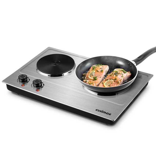 CUSIMAX 1800W Double Hot Plate for Cooking Double Burners Electric