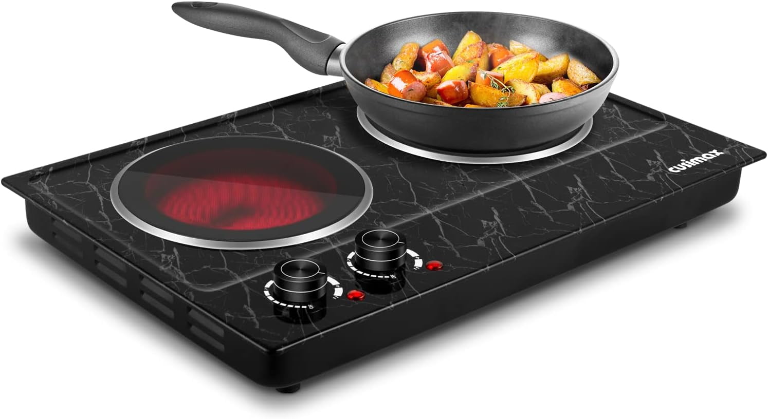 CUSIMAX Hot Plate 1800W Electric Burner Double Hot Plate for Cooking