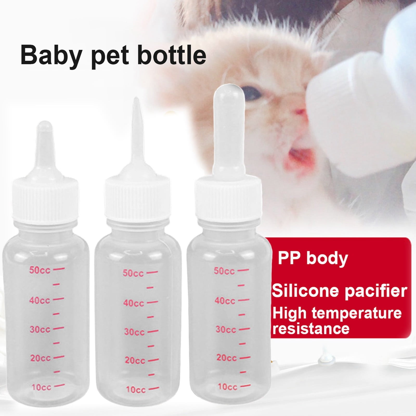 USCCE 52Ml Puppy Kitten Feeding Bottle Set Pet Dog Cat Bady Nursing