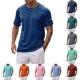 thumbnail image 1 of CUSTG Big & Tall Men Tshirts Athletic Performance T Shirt For Summer Active Wear Comfortable Round Neck Sports Shirt For Running And Fitness Leisure Short Sleeve Solid Color Tops, 1 of 5