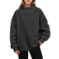 thumbnail image 1 of CUSTG Ladies Hoodless Pullover Lightweight Stylish Knit Long Sleeve Crewneck Unlined Casual Everyday Wear Top Sweatshirt, 1 of 4