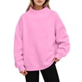 thumbnail image 1 of CUSTG Ladies Hoodless Pullover Lightweight Stylish Knit Long Sleeve Crewneck Unlined Fashion Versatile Top Sweatshirt, 1 of 4