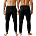 thumbnail image 1 of CUSTG Male Casual Pants Drawstring High Waist Cuffed Jogger Pants Slim Athletic Workout Trousers with Zipper Side Pockets For Running Minimalist Style Trousers, 1 of 6