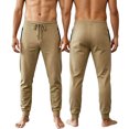 thumbnail image 1 of CUSTG Male Leisure Trousers Drawstring High Waist Jogger Pants Slim Athletic Workout Trousers with Zipper Side Pockets For Running Minimalist Style Trousers, 1 of 6