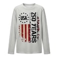 thumbnail image 1 of CUSTG Men T-Shirts Casual Sporty Patriotic Long Sleeve T Shirt Athletic Fit Crew Neck Tops Daily Workout Activities Celebrate America's 250th Anniversary Holiday 1776-2026 4th Of July Tee, 1 of 4