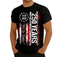 thumbnail image 1 of CUSTG Men T-Shirts O-Neck Anniversary Graphic T Shirt Patriotic Short Sleeve Tee For Casual Wear And Holiday Celebration Celebrate America's 250th Anniversary Trendy 1776-2026 4th Of July Tops, 1 of 4