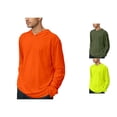 thumbnail image 1 of CUSTG Men Tshirts Hooded Long Sleeve Workout Shirt Athletic Performance For Fitness Training Gym Running Sports Activewear Fashionable Solid Color Summer Tops, 1 of 5
