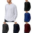 thumbnail image 1 of CUSTG Men Tshirts Long Sleeve Hooded Workout Shirt Athletic Performance Tops Wicking Gym Tee For Running Training Fitness Birthday Solid Color Summer T-Shirts, 1 of 5