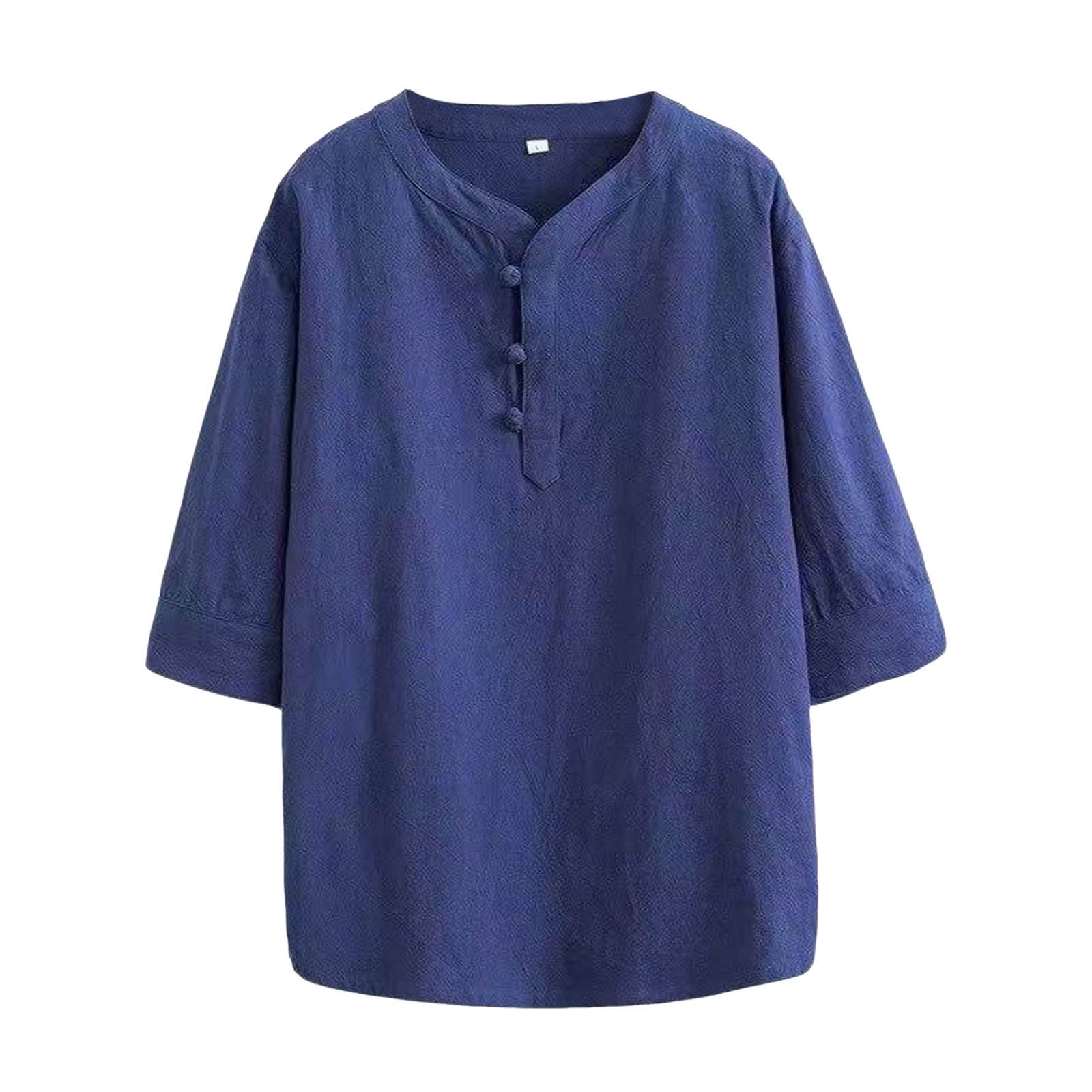 CUSTG T-Shirts Men's Casual Short Sleeve T Shirt Round Neck Solid Color ...