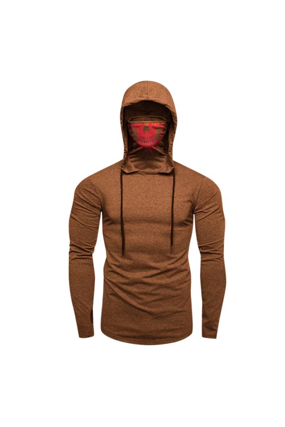 Tops Mens Long Pullover Sleeve Color Pure Hooded Sweatshirt Cutton Oversized Soft Streetwear