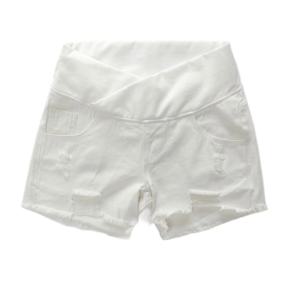 CUSTG Wide Leg Pants For Women Maternity Shorts Summer Lightweight Low Ride Denim Shorts For Moms Breathable Stretchable Pregnancy With Comfortable Fit Relaxed Daily Home Wear Trousers
