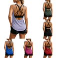 thumbnail image 1 of CUSTG Women Camis Sleeveless Casual Fashion Solid Color Backless Workout Yoga Tank Tops Outdoor Activewear O-Neck Leisure Ladies Summer Shirts, 1 of 7
