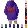 thumbnail image 1 of CUSTG Women Casual Hoodie Loose Fit Letter Print Pullover Sweatshirt For Daily Wear Vacation Spring Winter Comfortable Soft Long Sleeve Oversized Soft Tops Streetwear, 1 of 9