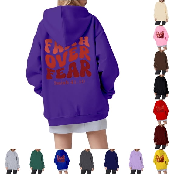 CUSTG Women Casual Hoodie Loose Fit Letter Print Pullover Sweatshirt For Daily Wear Vacation Spring Winter Comfortable Soft Long Sleeve Oversized Soft Tops Streetwear