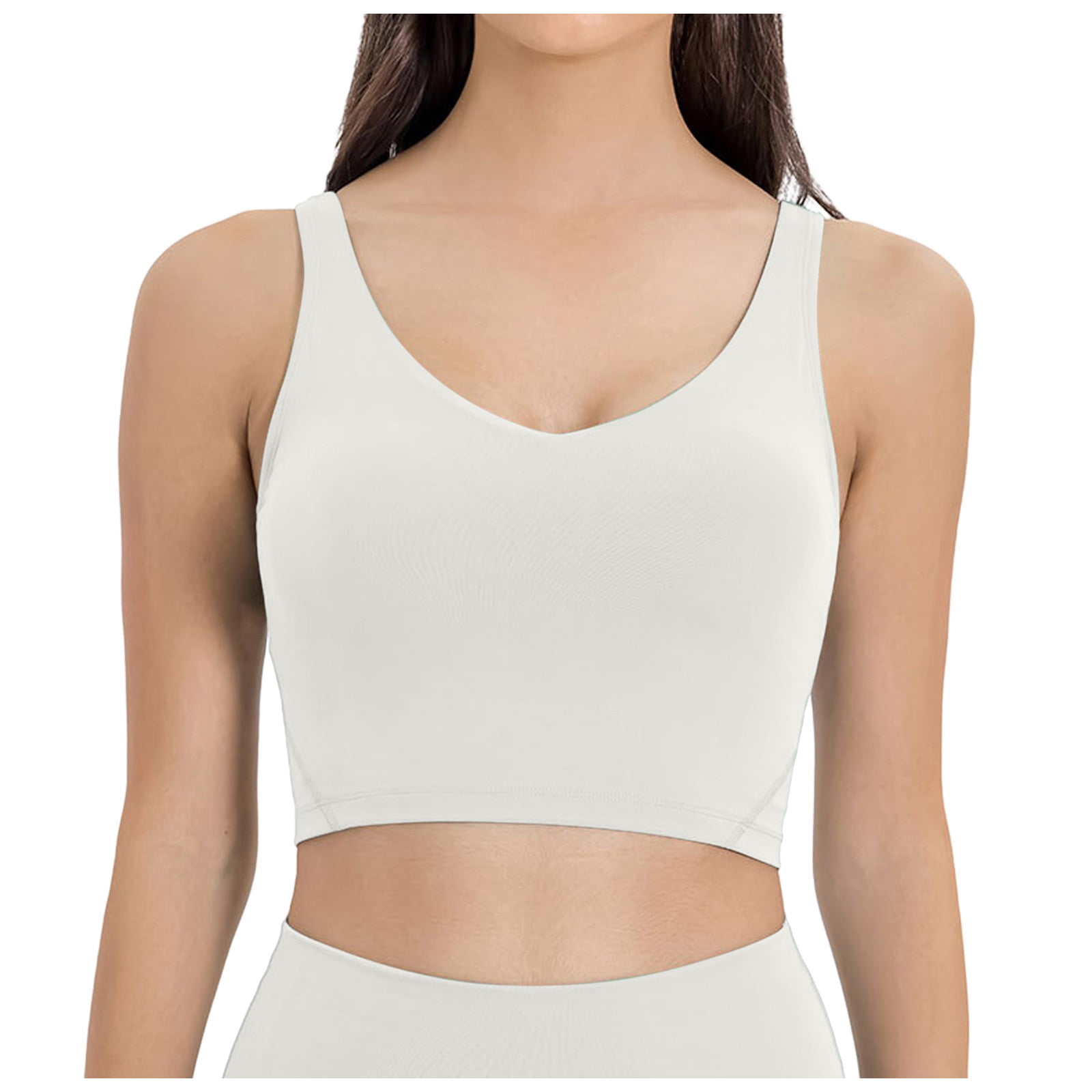 Custg CUSTG Women Tank Top Trendy Slim Fit Crew Neck Stretchy Solid Color ...