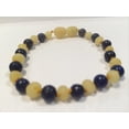 thumbnail image 1 of CUSTOM ADHD Arthritis Carpal Tunnel Raw UnPolished Milk Lapis Lazuli Baltic Amber Bracelet for Big Kid, Teen, Adult., 1 of 1