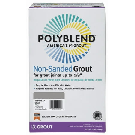 Custom Building Products Non-Sanded Grout - Easy to Clean - 10 lb, Gray — Residential Use, Standard Application