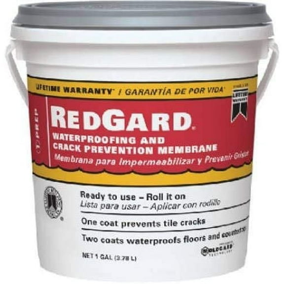 CUSTOM BLDG PRODUCTS LQWAF1-2 Redgard Waterproofing, 1 gal Two Pack