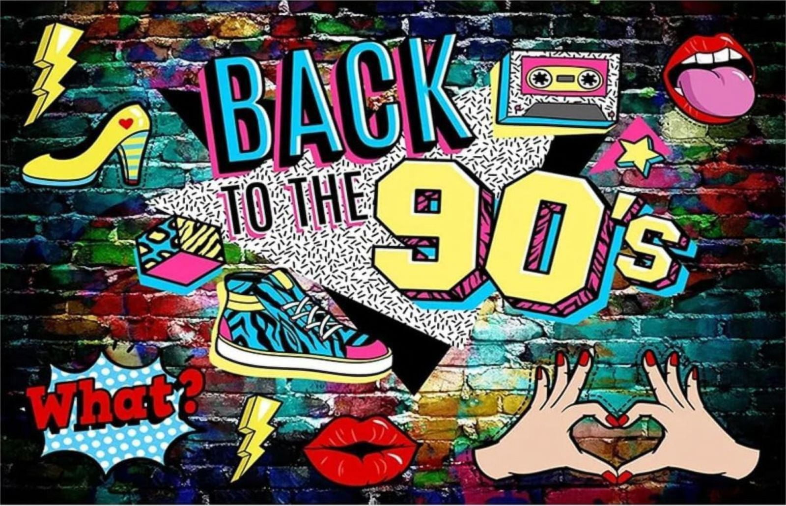 CUSTOM Back to 80s 90s Birthday Party Backdrop Theme Banner Hip Hop ...