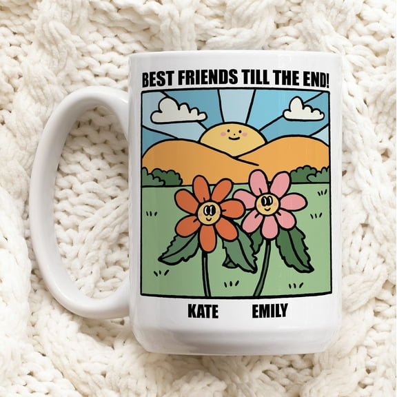 CUSTOM Best Friend Mug Personalized Friendship Coffee Cup Gift for Besties