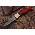 thumbnail image 1 of CUSTOM HAND FORGED DAMASCUS STEEL FOLDING KNIFE, 1 of 4