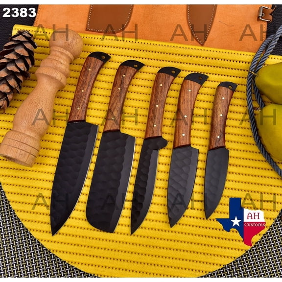 CUSTOM HANDMADE FORGED CARBON STEEL CHEF KNIFE KITCHEN KNIVES CHEF SET AH- 2383