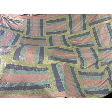 CUSTOM MADE Brocade Patchwork Bedspread/quilt