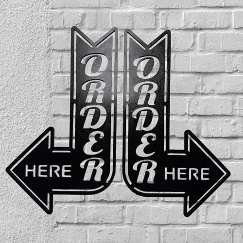 CUSTOM SIZE - Order Here Left and Right Arrows signs (Both Signs) (8x13 ...