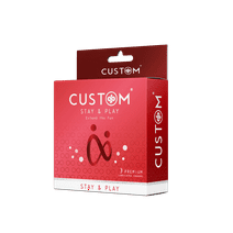 CUSTOM Stay & Play (18 Condoms), Extended Pleasure Premium Lubricated Latex - 6 Packs of 3 count