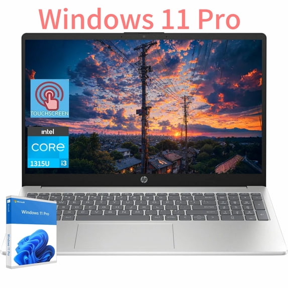 HP 15.6" Touchscreen Laptop for Business & College,13th Gen Intel Core i3-1315U, 32GB RAM, 2TB SSD, Long Battery, Windows 11 Pro