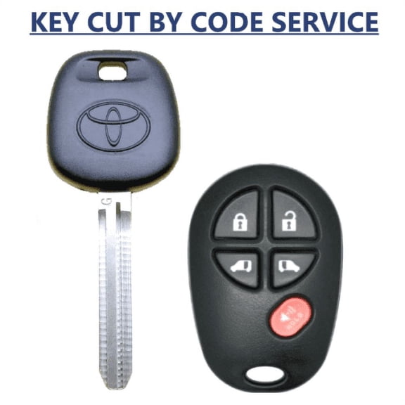 CUT BY CODE SERVICE + Toyota Transponder G Chip Key + 5 Button Remote GQ43VT20T VLS