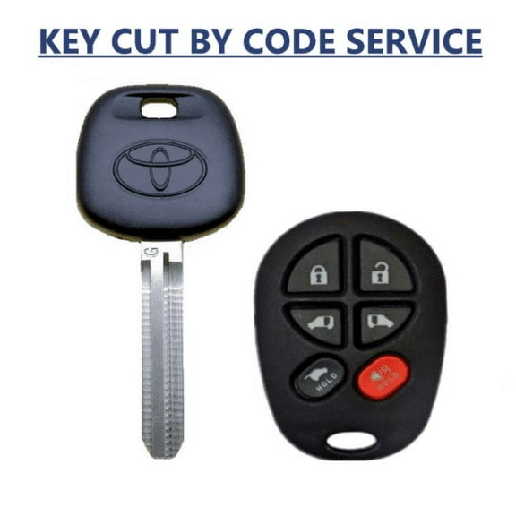 CUT BY CODE SERVICE + Toyota Transponder G Chip Key + 6 Button Remote GQ43VT20T VLS