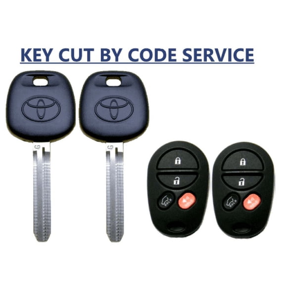CUT BY CODE SERVICE + X2 Toyota G Chip Key + 4B Remote GQ43VT20T VLS